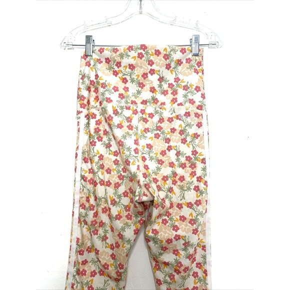 Adidas Sport Leggings Floral Size M Steiped High Waste Gym Yoga Running - Picture 4 of 12